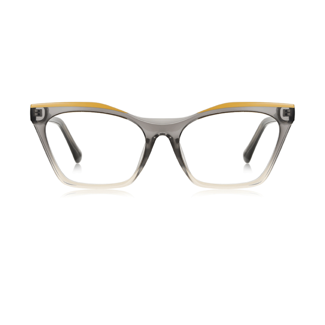 Eyeglasses with a gradient frame on a white background