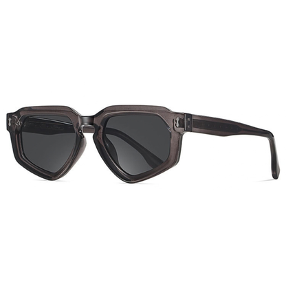 Graphite Prism – Gray Polygon Sunglasses (ET-SG108)