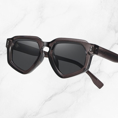 Graphite Prism – Gray Polygon Sunglasses (ET-SG108)