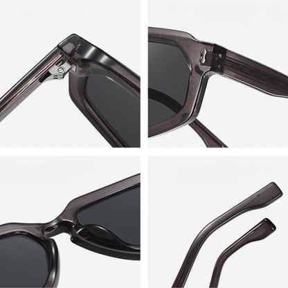 Graphite Prism – Gray Polygon Sunglasses (ET-SG108)