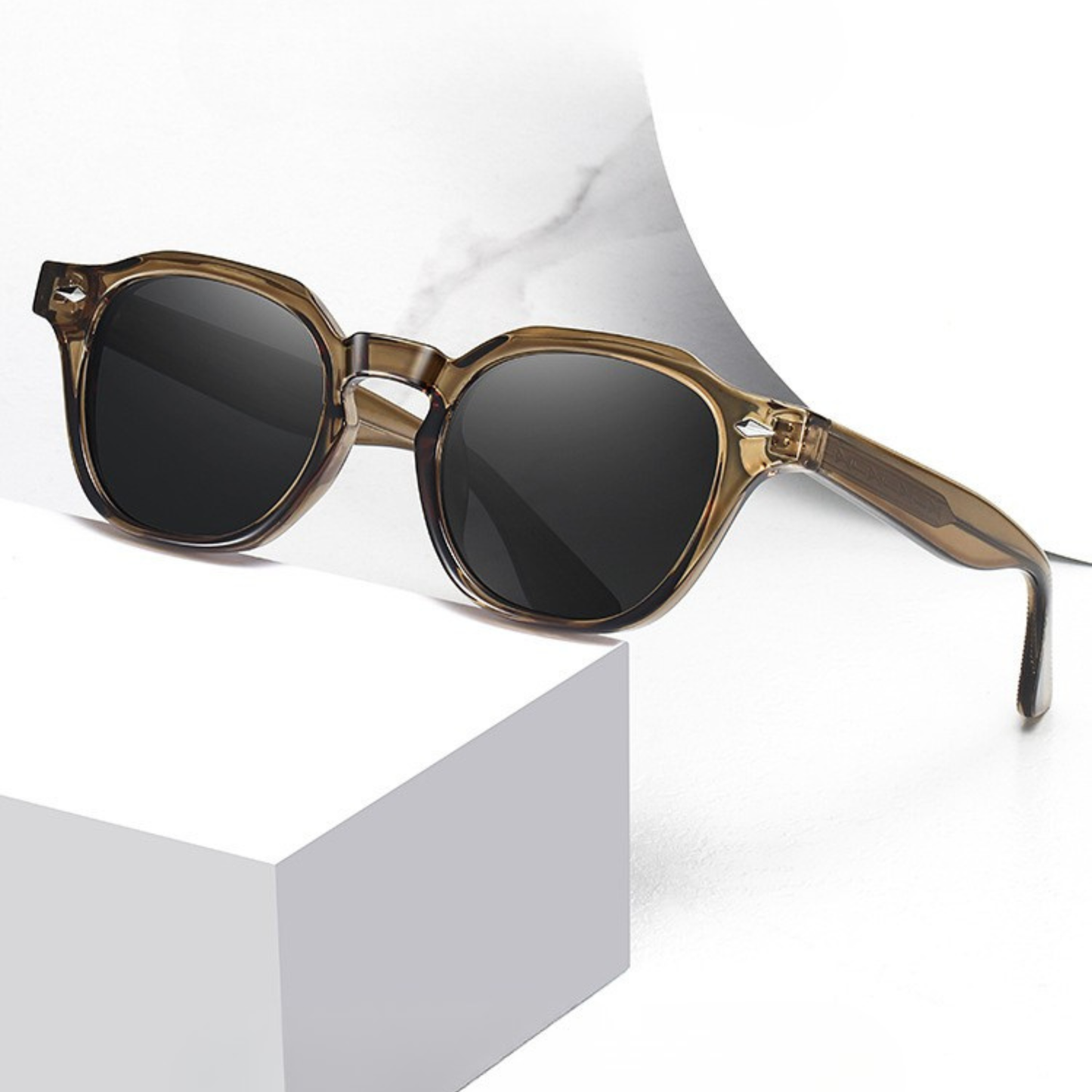 Olive Spectra – Box Silhouette Shades (ET-SG48)