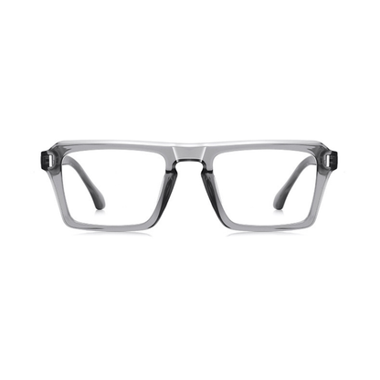 Clear eyeglasses on a white background