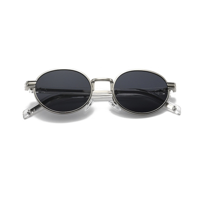 Chrome Mirage – Silver Oval Sunglasses (ET-SG100)