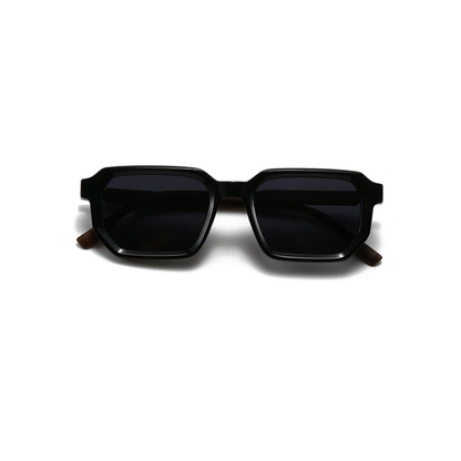 Black sunglasses on a white background