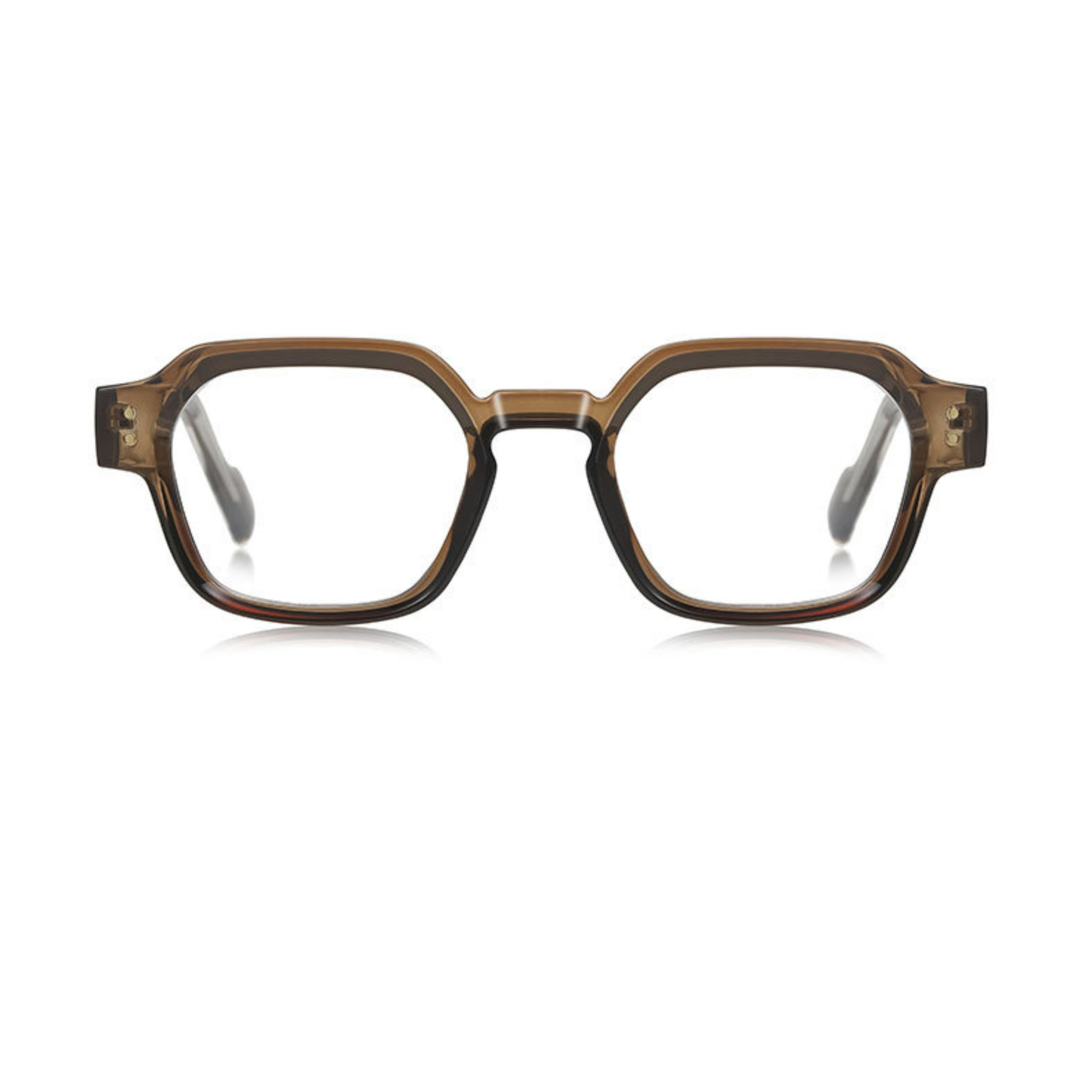 Whiskey Tint – Classic Square Eyeglasses (ET-OP54)