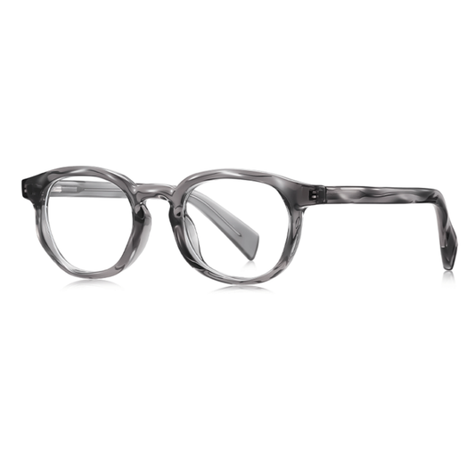 Graphite Aura Oval – Minimal Grey Eyeglasses (ET-OP52)