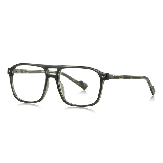 Black eyeglasses on a white background