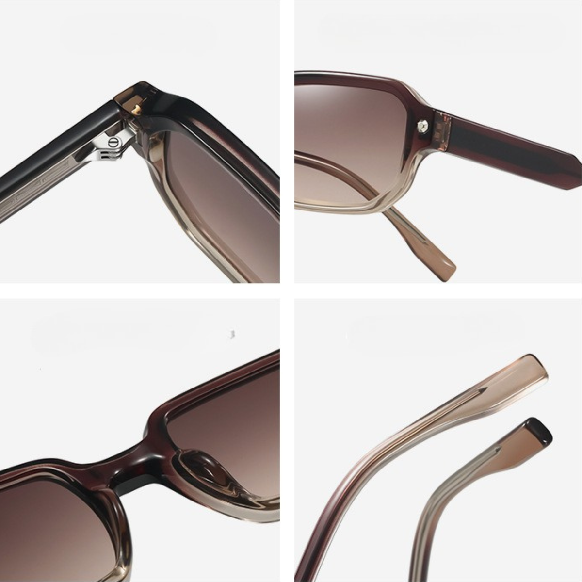 Havana Fade – Gradient Square Sunglasses (ET-SG91)