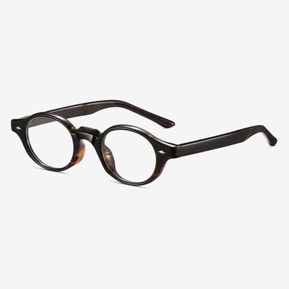 Tortoise Muse – Retro Oval Eyeglasses (ET-OP68)