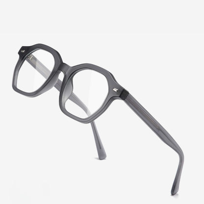 Ghost Veil – Transparent Gray Hexagon Frame (ET-OP36)