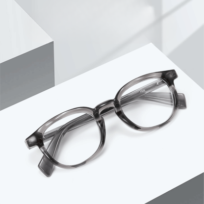 Graphite Aura Oval – Minimal Grey Eyeglasses (ET-OP52)