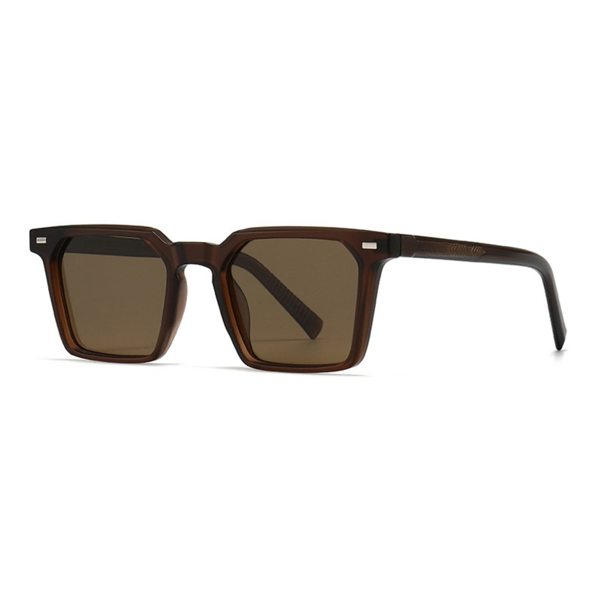 Dark Roast – Brown Angular Sunglasses (ET-SG104)