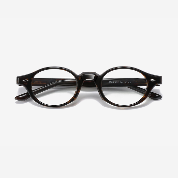 Tortoise Muse – Retro Oval Eyeglasses (ET-OP68)