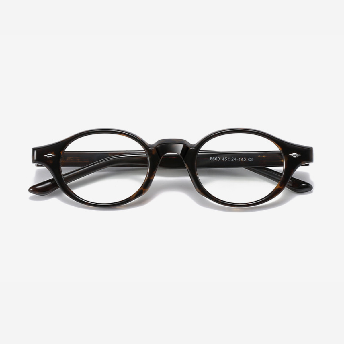 Tortoise Muse – Retro Oval Eyeglasses (ET-OP68)