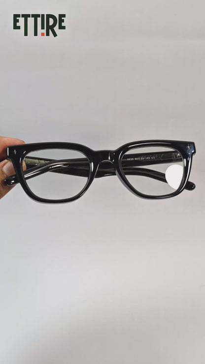 Obsidian Frame – Geometric Box Glasses (ET-OP44)