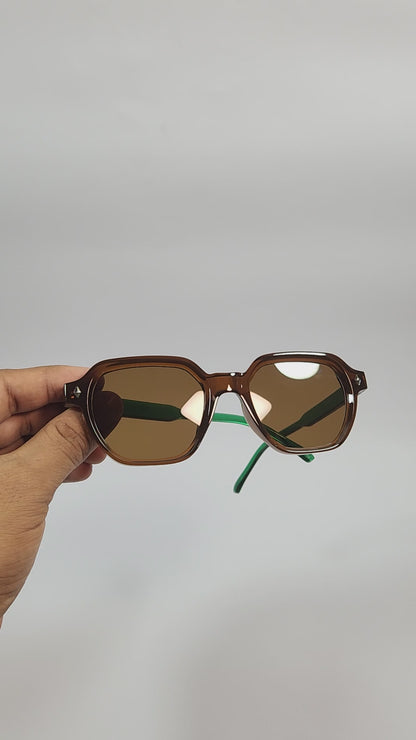 Forest Ember – Geometric Sunglasses (ET-SG79)