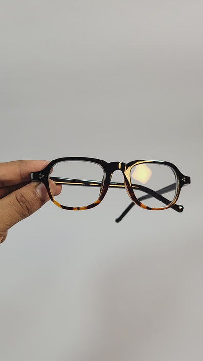 Sunset Noir – Black & Orange Eyeglasses (ET-OP64)