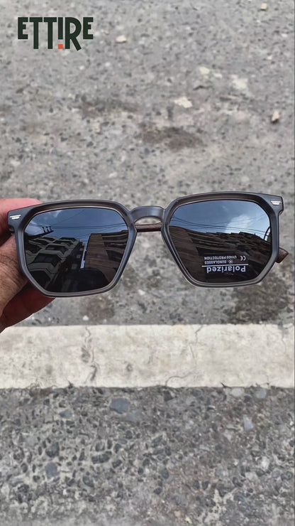 Apex Vision – Polarized Gray & Black Polygon (ET-SG08)