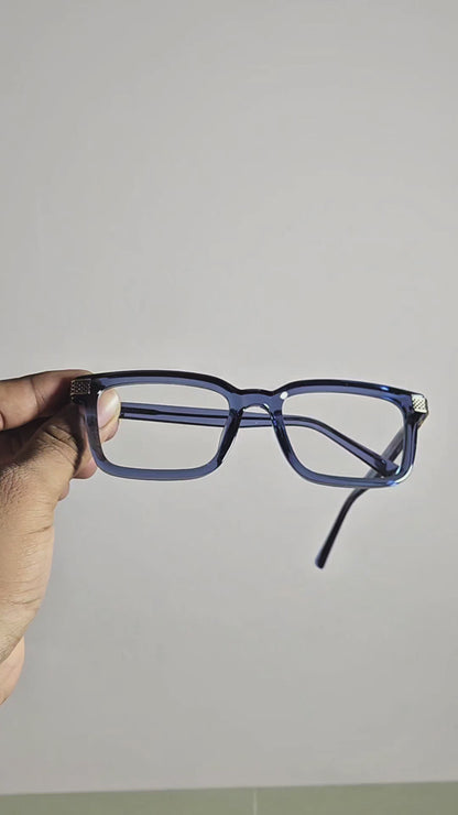 Azure Edge – Modern Square Eyeglasses (ET-OP56)