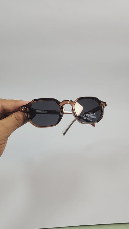 Cocoa Edge Polygon – Polarized Sunglasses (ET-SG61)