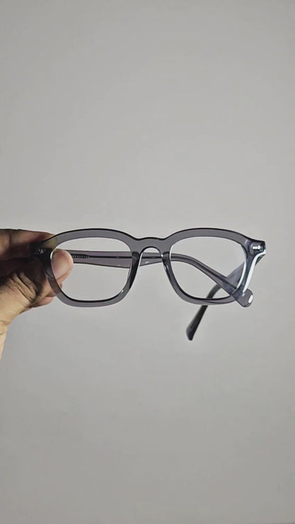 Slate Ember – Square Gray Eyeglasses (ET-OP61)