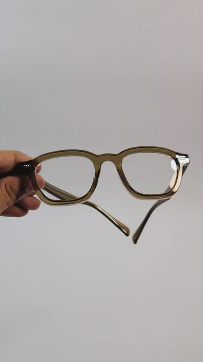 Golden Ember Vintage – Square Tea Eyeglasses (ET-OP55)