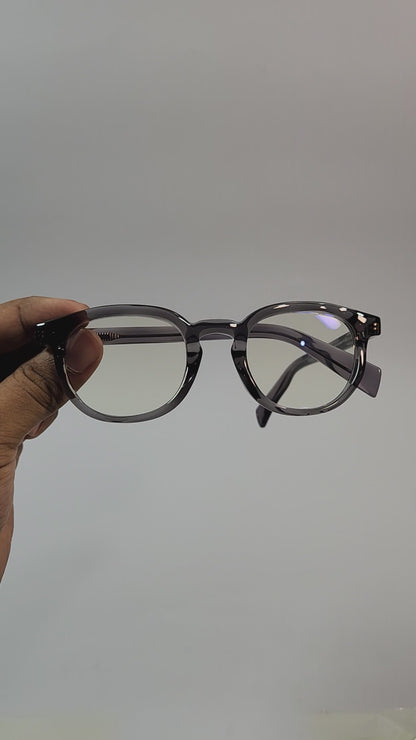 Graphite Aura Oval – Minimal Grey Eyeglasses (ET-OP52)