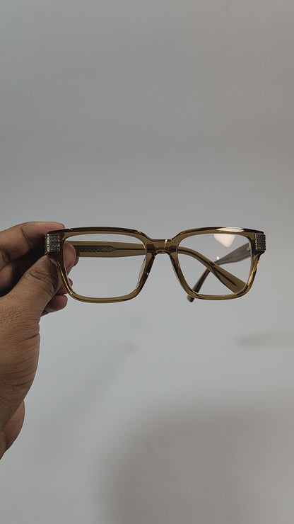 Earthline Classic – Brown Square Eyeglasses (ET-OP58)