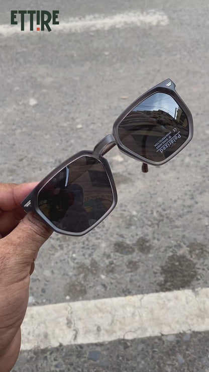 Apex Vision – Polarized Gray & Black Polygon (ET-SG08)